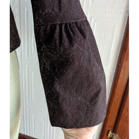 Tristan & Iseut vintage brown brocade jacket with bell sleeves - Picture 10 of 14